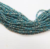 11/0 Hanks Charlotte Cut Beads Patina Dark Aqua Transparent Silver 1/5/25/50/100 Hanks 2.0mm PREMIUM SEED beads, jewelry supply, findings