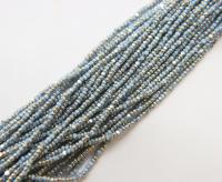 11/0 Hanks Charlotte Cut Beads Patina Light Pale Blue opaque Silver 1/5/25/50/100 Hanks 2.0mm PREMIUM SEED beads, jewelry supply, findings