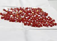 4mm Dark Coral Red Aurore Boreale Swarovski Bicone Cuts 36/72/144/432/720 Pieces embroidery materials, jewelry making