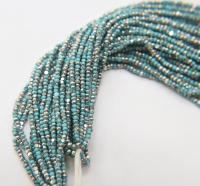 11/0 Hanks Charlotte Cut Beads Patina Premium Turquoise Blue Opaque Silver 1/5/25/50/100 Hanks 2.0mm PREMIUM SEED beads, jewelry supply