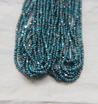 11/0 Hanks Charlotte Cut Beads Patina Premium Opaque Turquoise Blue Gunmetal 1/5/25/50/100 Hanks 2.0mm glass beads, jewelry supply, findings