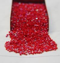 11/0 Charlotte Cut Beads Patina Light Red Opaque Aurore Boreale 10/20/50/250/500 Grams PREMIUM MATERIALS