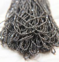 11/0 Hanks Charlotte Cut Beads 00050 Patina Transparent Crystal Gun Metal 1/5/25/50/100 Hanks 2.0mm glass beads, jewelry supply, findings