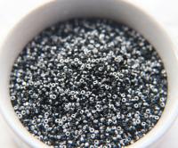 11/0 Charlotte Cut Beads Patina Black Silver 10/20/50/250/500 Grams 2.0mm PREMIUM SEED beads, jewelry supply, findings