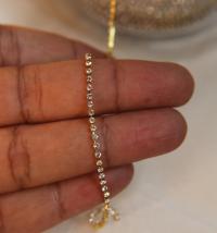 10PP Swarovski Cup Chain Clear Rhinestone Cup Chain Xillion 1.6mm Made in Austria - Brass Setting - Crystal Clear 0.5/1/2/5 Meters Nail Art