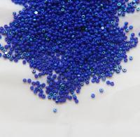 11/0 Charlotte Cut Beads Patina Medium Blue Opaque Aurore Boreale 10/20/50/250/500 Grams PREMIUM MATERIALS