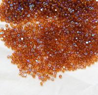11/0 Charlotte Cut Beads Patina Light Smoke Topaz Transparent Aurore Boreale 10/20/50/250/500 Grams PREMIUM MATERIALS