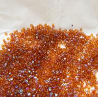 11/0 Charlotte Cut Beads Patina Light Smoke Topaz Transparent Aurore Boreale 10/20/50/250/500 Grams PREMIUM MATERIALS