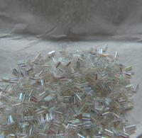 True Cuts Size 2 (2x4mm) Bugle Beads 5/10/20/50/250/500 Grams Patina Crystal Aurore Boreale loose tube beads