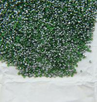 13/0 Charlotte Cut Beads Patina Transparent Lime Silver 5/10/20/50/250/500 Grams glass beads, jewelry supply, findings, craft supply