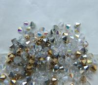 6mm Bridal Designer Mix Preciosa Bicone Beads 12/36/72/144/288 Pieces jewelry making/embroidery materials / premium vintage materials