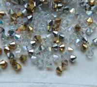 6mm Bridal Designer Mix Preciosa Bicone Beads 12/36/72/144/288 Pieces jewelry making/embroidery materials / premium vintage materials
