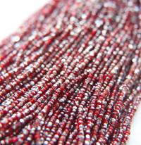 11/0 Hanks Charlotte Cut Beads Patina Transparent Light Siam Silver 1/5/25/50/100 Hanks PREMIUM SEED BEADS