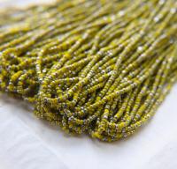11/0 Hanks Charlotte Cut Beads Patina Opaque Yellow Silver 1/5/25/50/100 Hanks PREMIUM SEED BEADS