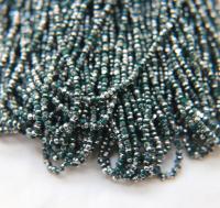11/0 Hanks Charlotte Cut Beads Patina Opaque Emerald Silver 1/5/25/50/100 Hanks PREMIUM SEED BEADS