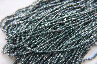 11/0 Hanks Charlotte Cut Beads Patina Opaque Emerald Silver 1/5/25/50/100 Hanks PREMIUM SEED BEADS
