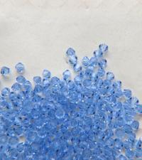 4/5mm Light Sapphire Swarovski Bicone 12/36/72/144/432/720 Pieces jewelry making beads, embroidery materials, craft supplies