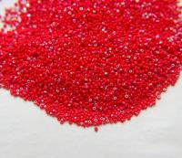 13/0 Charlotte Cut Beads Patina Light Red Opaque Aurore Boreale 5/10/20/50/250/500 Grams PREMIUM MATERIALS