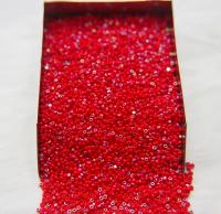 13/0 Charlotte Cut Beads Patina Light Red Opaque Aurore Boreale 5/10/20/50/250/500 Grams PREMIUM MATERIALS