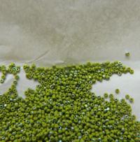 11/0 Charlotte Cut Beads Patina Opaque Olivine Aurore Boreale 10/20/50/250/500 Grams PREMIUM MATERIALS