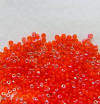 11/0 Charlotte Cut Beads Patina Orange Transparent Aurore Boreale 10/20/50/250/500 Grams PREMIUM MATERIALS