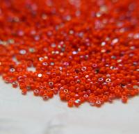 13/0 Charlotte Cut Beads Patina Orange Opaque Aurore Boreale 5/10/20/50/250/500 Grams PREMIUM MATERIALS