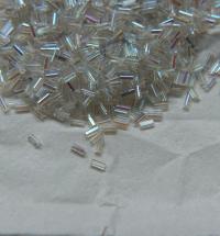 True Cuts Size 2 (2x4mm) Bugle Beads 5/10/20/50/250/500 Grams Patina Crystal Aurore Boreale loose tube beads