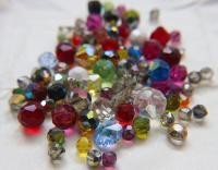 Swarovski Vintage 50/100/250/500 Grams, Mix crystals, Glass Mix, Rondelle Beads, rainbow beads, chunky beads, craft supply
