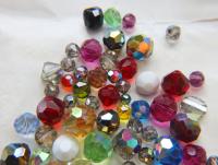 Swarovski Vintage 50/100/250/500 Grams, Mix crystals, Glass Mix, Rondelle Beads, rainbow beads, chunky beads, craft supply