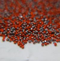 13/0 Charlotte Cut Beads Patina Orange Opaque Gunmetal 5/10/20/50/250/500 Grams PREMIUM MATERIALS