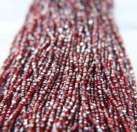 11/0 Hanks Charlotte Cut Beads Patina Transparent Light Siam Silver 1/5/25/50/100 Hanks PREMIUM SEED BEADS