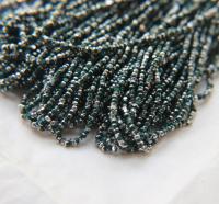 11/0 Hanks Charlotte Cut Beads Patina Opaque Emerald Silver 1/5/25/50/100 Hanks PREMIUM SEED BEADS