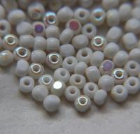 8/0 Charlotte Cut Beads Patina Chalkwhite Opaque Aurore Boreale 10/20/50/250/500 Grams PREMIUM SEED Beads, jewelry supply, vintage findings