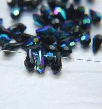 6010 Swarovski Pendants in Jet AB 6000 Teardrop drop Pendant 13 x 6.5 MM Fancy Crystal drops 2/6/12/36 Pieces