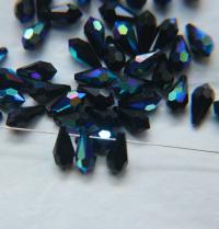 6010 Swarovski Pendants in Jet AB 6000 Teardrop drop Pendant 13 x 6.5 MM Fancy Crystal drops 2/6/12/36 Pieces