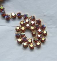 28ss Swarovski Rhinestone Chain in Aurore Boreale 7 COLORS (6mm) 0.5/1/2/5 Meters Brass Settings Bridal Supplies|Jewelry Making, wedding