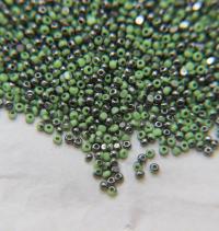 13/0 Charlotte Cut Beads Patina Opaque Peridot Gunmetal 5/10/20/50/250/500 Grams glass beads, jewelry supply, findings, craft supply,vintage