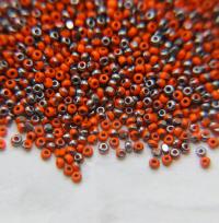 13/0 Charlotte Cut Beads Patina Orange Opaque Gunmetal 5/10/20/50/250/500 Grams PREMIUM MATERIALS