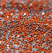 13/0 Charlotte Cut Beads Patina Orange Opaque Gunmetal 5/10/20/50/250/500 Grams PREMIUM MATERIALS