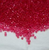 13/0 Charlotte true Cut Beads Indian Pink Transparent (Dyed) 5/10/20/50/250/500 Grams PREMIUM SEED Beads