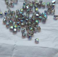 6mm Light Grey AB Swarovski Bicone Cuts 12/36/72/144/288 Pieces jewelry making/embroidery materials / premium vintage materials