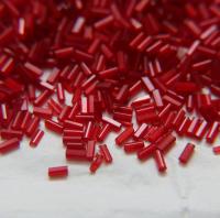True Cuts Size 2 (2x4mm) Bugle Beads 5/10/20/50/250/500 Grams Red Preciosa Ornella loose tube beads, embroidery materials, vintage
