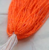 13/0 Hanks Charlotte Cut Beads Neon Orange Linings 1/5/25/50/100 Hanks 1.6mm jewellery rare glass beads, jewelry supply, native supply