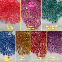 13/0 Charlotte Cut Beads in Neon Linings (14 Colors) 5/10/20/50/250/500 Grams PREMIUM SEED BEADS