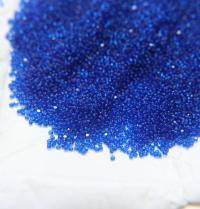 13/0 Charlotte Cut Beads Dark Sapphire Transparent 5/10/20/50/250/500 Grams jewelry making, embroidery materials, native supply