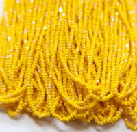 11/0 Hanks Charlotte true Cut Beads Patina Opaque Yellow Aurore Boreale 1/5/25/50/100 Hanks PREMIUM SEED Beads, NATIVE supplies
