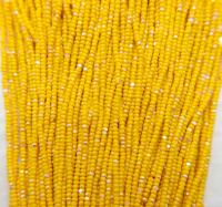 11/0 Hanks Charlotte true Cut Beads Patina Opaque Yellow Aurore Boreale 1/5/25/50/100 Hanks PREMIUM SEED Beads, NATIVE supplies