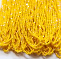 11/0 Charlotte Cut Beads Patina Opaque Yellow Aurore Boreale 10/20/50/250/500 Grams PREMIUM MATERIALS