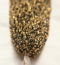 11/0 Hanks Charlotte true Cut Beads Jet Black Gold Patina 1/5/25/50/100 Hanks PREMIUM SEED Beads, vintage supplies