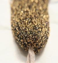 11/0 Hanks Charlotte true Cut Beads Jet Black Gold Patina 1/5/25/50/100 Hanks PREMIUM SEED Beads, vintage supplies